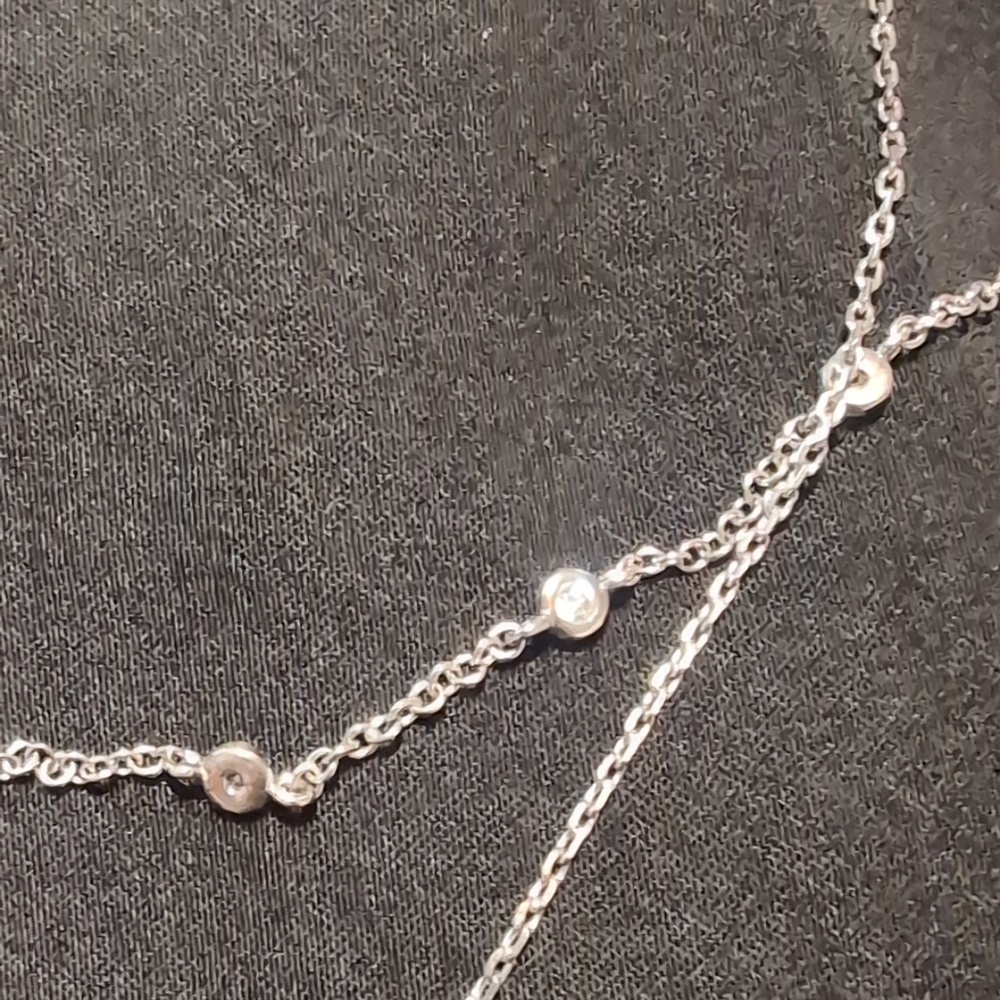 Kendra Scott Double Layer Butterfly Necklace, Silver - Picture 3 of 5